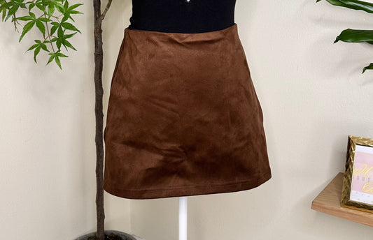 Suede skirt