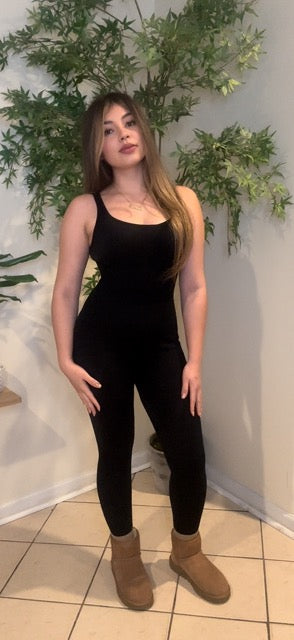 Seamless Ribbed Tank Jumpsuit